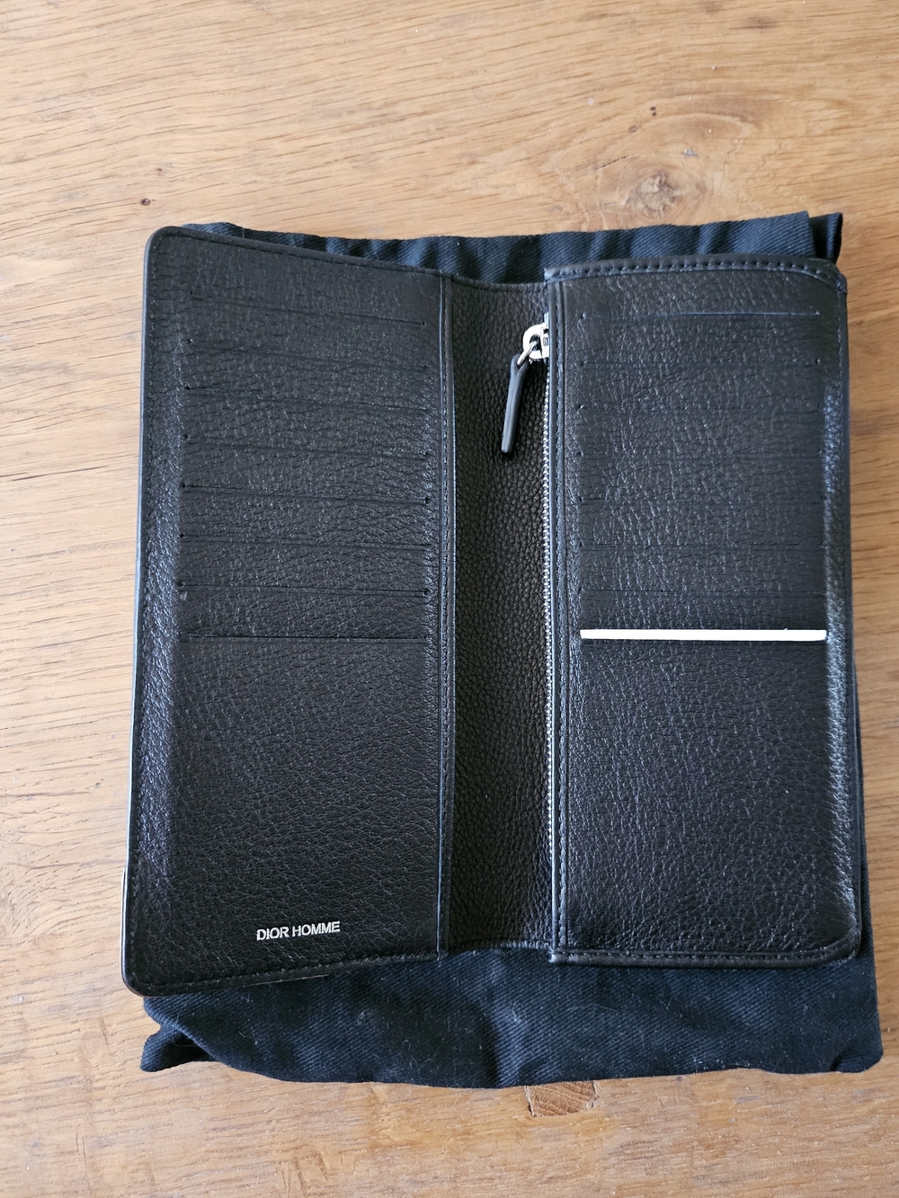 Dior HOMME Black Leather Bifold Wallet NEW OLD STOCK NEVER USED